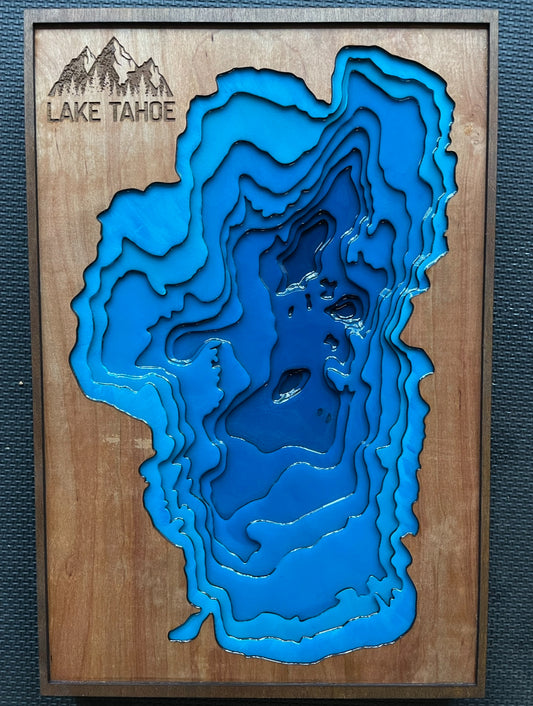 Lake Tahoe layered map